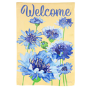 Evergreen Enterprises Bachelor Button Welcome House Flag