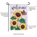 Evergreen Enterprises Sunflower Welcome Garden Suede Flag