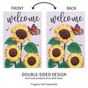 Evergreen Enterprises Sunflower Welcome Garden Suede Flag