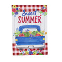 Evergreen Enterprises Sweet Summer Truck Garden Suede Flag - Blue