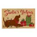 Design Imports Santas Yelper with Presents Door Mat - 17-1/2" X 29-1/2"