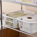 Sterilite Plastic Storage Basket - White