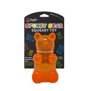 Spunky Pup Squeaker Bear Dog Toy - Orange