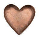 Creative Co-op Bits & Bobs Decorative Pounded Metal Heart Dish - 4" - Copper Plated