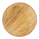 Creative Co-op Rustic Country Hand-Carved Mango Wood Pedestal - 9-3/4"