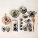 Creative Co-op Secret Garden Insect and Bird Stoneware Mug - 18 oz