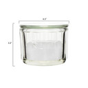 Creative Co-op Rustic Country Pressed Glass Salt Cellar - 4-1/2" - Clear