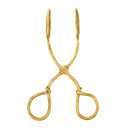 Creative Co-op Sonoma Brass Leaf Tongs - 7-3/4"