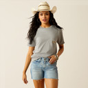 Ariat Women's Horseshoe Pocket Short Sleeve Graphic T-Shirt - Stone Heather