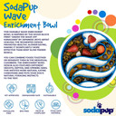 SodaPup  Wave Design Ebowl Enrichment Slow Feeder Bowl For Dogs