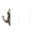 Command Brushed Nickel Traditional Decorative Hook - Large