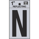 Hy-Ko 1" Vinyl Reflective Adhesive Sign - Black/Silver