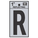 Hy-Ko 1" Vinyl Reflective Adhesive Sign - Black/Silver