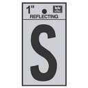 Hy-Ko 1" Vinyl Reflective Adhesive Sign - Black/Silver