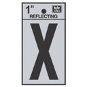 Hy-Ko 1" Vinyl Reflective Adhesive Sign - Black/Silver