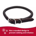 Coastal Pet Circle T Leather Round Dog Collar - Latigo