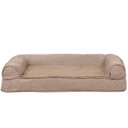 Fur Haven Ortho Sofa Plush + Suede Medium 30" - Almond