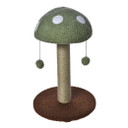 Max & Marlow Mushroom Cat Post with Toy Green