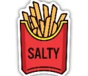 Salty Fries Sticker