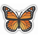 Monarch Butterfly Sticker
