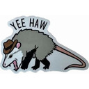 Yee Haw Cowboy Possum Sticker