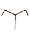 Circle Y Breast Collar Diamond Beaded Infinity Horse Brown