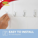 Command Clear Utensil Hooks With 4 Small Strips - 3 Pk