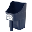 Miller Manufacturing Black Polypropylene Plastic Enclosed Feed Scoop - 3 qt