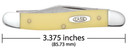 Case Chrome Vanadium Pen Knife - Yellow Synthetic