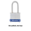 Master Lock Wide Laminated Steel Pin Tumbler Padlock - 1-1/2"