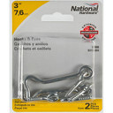 National Hardware 3" Zinc Hook & Eye Screw - 2 pk