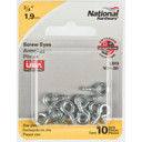 National Hardware #212-1/2 Small Screw Eye - 3/4" - 10 pk