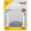 National Hardware Zinc Plated Screw Eyes - 5/8" - 14 pk