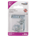 National Hardware 2" X 3/8" Flat Corner Iron Braces - 4 Pk