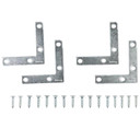 National Hardware 2-1/2" X 1/2" Flat Corner Iron Braces - 4 Pk