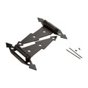 National Hardware Black Ornamental Spring T Hinges - 7"