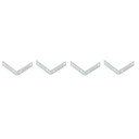 National Hardware 2-1/2" X 5/8" Zinc Corner Iron Braces - 4 Pk