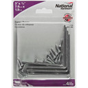 National Hardware 3" X 3/4" Zinc Corner Iron Braces - 4 Pk