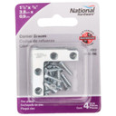 National Hardware 1-1/2" X 3/8" Flat Corner Iron Braces - 4 Pk