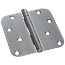 National Hardware Satin Nickel 5/8" Radius Round Corners Door Hinge - 4"