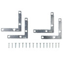 National Hardware 3" X 1/2" Flat Corner Iron Braces - 4 Pk