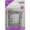 National Hardware 3" X 1/2" Flat Corner Iron Braces - 4 Pk