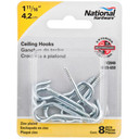 National Hardware Ceiling Hook - 1-11/16" - 8 pk