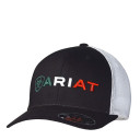 Ariat Men's Black Mexican Flag Embroidered Logo Baseball Cap - One Size