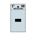 Hy-Ko 1" Black/Silver Vinyl Reflective Adhesive Hyphen Sign - Symbol (-)