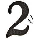 Hy-Ko Black Die-Cast Aluminum House Number Sign - 3-1/2"