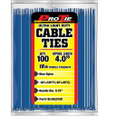 Pro Tie Nylon Ultra Light Duty Cable Tie - 100 pk - Blue