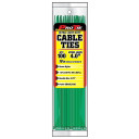 Pro Tie 4" Green Nylon Ultra Light Duty Cable Tie - 100 pk