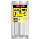 Pro Tie Natural 8" Clamp Head Cable Ties - 100 pk