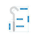 National Hardware Zinc Plated Screw Hook - 3/8" X 8"